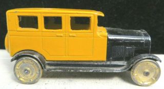 Vintage Tootsietoy Gm Series Car 6104 Orange & Black Cadillac Sedan Shape
