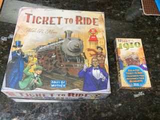 Ticket To Ride Board Game W/ 1910 Expansion Pack Days Of Wonder