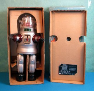 All ROBBY Robbie Mechanized Robot Brown & Silver 1990 OTTI with card 4