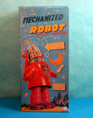 All ROBBY Robbie Mechanized Robot Brown & Silver 1990 OTTI with card 6