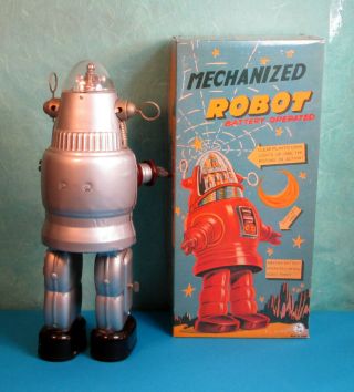All ROBBY Robbie Mechanized Robot Brown & Silver 1990 OTTI with card 7