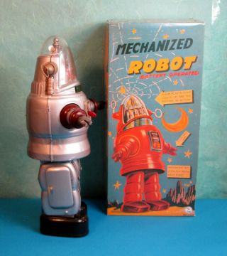 All ROBBY Robbie Mechanized Robot Brown & Silver 1990 OTTI with card 8