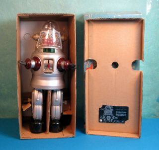 All ROBBY Robbie Mechanized Robot Brown & Silver 1990 OTTI with card 9