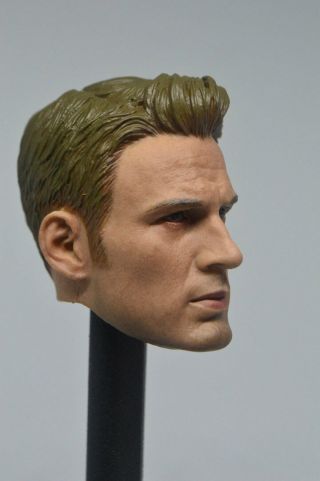 Custom 1/6 Scale Captain America Steve Rogers Male Head Sculpt HOT HEART 2