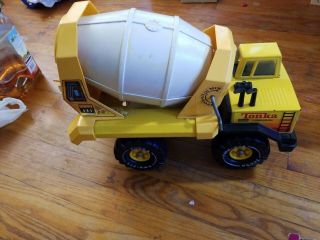 Mighty Tonka Cement Mixer Truck Turbo Diesel 1983 - 1988 VTG Yellow 2