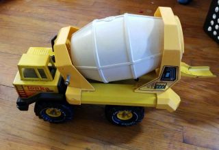 Mighty Tonka Cement Mixer Truck Turbo Diesel 1983 - 1988 VTG Yellow 3
