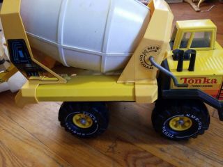 Mighty Tonka Cement Mixer Truck Turbo Diesel 1983 - 1988 VTG Yellow 4