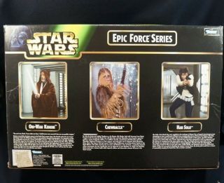 Star Wars Epic Force 3 - Pack Han Solo Chewbacca Obi - Wan FAO Schwartz 1997 7