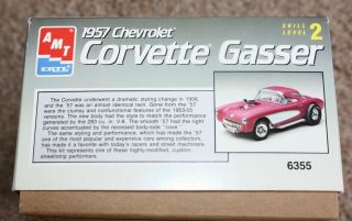 AMT Ertl 1957 Chevrolet Corvette Gasser Model Kit Unbuilt 1/25 Scale Complete 3