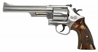 Crown Model Hop - Up Gas Revolver No.  5 S&w M629 6 Inch Stainless Color Type