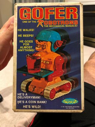 Topper Toys 1970 Robotron Gofer Robot Ding - A - Ling Box Only