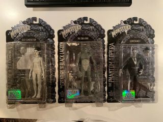 Sideshow Universal Monsters Silver Screen Edition 8” Figures Set Of 3 Noc 2000