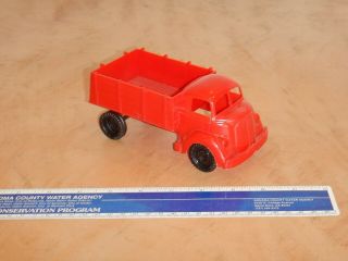 1950s Marx Freight Trucking Terminal Play Set Stake Truck,  Red