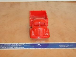 1950s MARX FREIGHT TRUCKING TERMINAL PLAY SET STAKE TRUCK,  RED 3