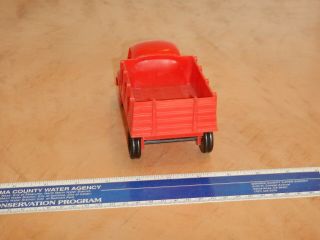 1950s MARX FREIGHT TRUCKING TERMINAL PLAY SET STAKE TRUCK,  RED 4