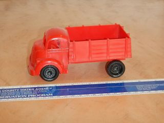1950s MARX FREIGHT TRUCKING TERMINAL PLAY SET STAKE TRUCK,  RED 6