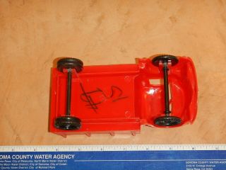 1950s MARX FREIGHT TRUCKING TERMINAL PLAY SET STAKE TRUCK,  RED 8