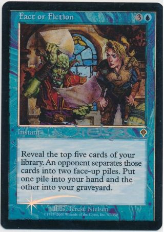 Mtg Fact Or Fiction Invasion Foil Signed In Silver By Artist Terese Nielsen Hp