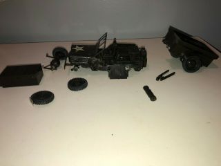 Bandai 1/24 Motorized U.  S.  Army Willys Jeep With Trailer - Rare