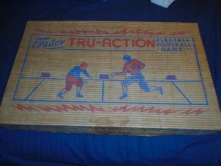 Vintage Tudor Tru - Action Electric Football Metal Board Game 1950s