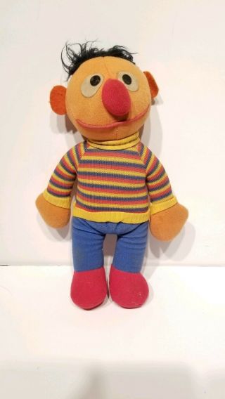 1970’s Knickerbocker Sesame Street Ernie Doll Vintage Plush Toy Stuffed