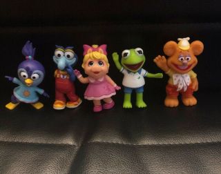 Set Of 5 Muppet Babies Figures Kermit Fozzie Gonzo Miss Piggy Summer Penguin