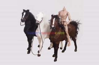 3 X 1/6 Scale War Battle (3 Colors) Horse For 12 " Action Figure Wwii Soldier