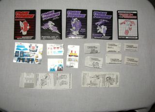 Transformers G1,  Instructions/booklets/sticker Sheets,  Assortment