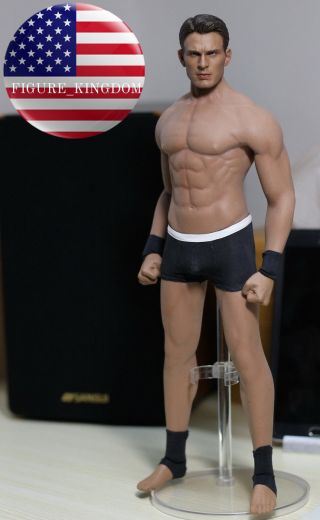 1/6 Captain America Chris Evan Head Phicen M33 Seamless Male Muscular Figure Set