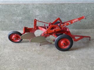 Rare 50s Mccormick Deering Two Bottom Plow.  Near.  Rare Red Wheels.