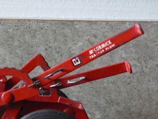 Rare 50s McCormick Deering two bottom plow.  Near.  Rare red wheels. 4