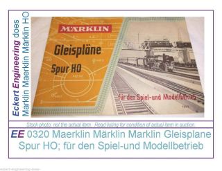 Ee 0320 Maerklin Märklin Marklin Gleisplane Spur Ho Für Den Spiel - Und 763/2 Ln