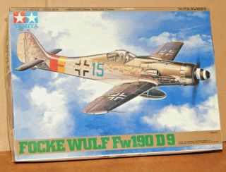 Tamiya 1/48 Scale Focke Wulf Fw190 D - 9 German Wwii Plastic Model Airplane Kit