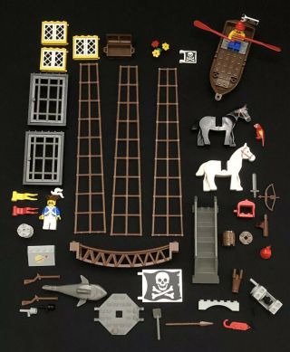 Lego Black Seas Barracuda Pirate Ship Replacement Parts,  Vintage Castle Parts