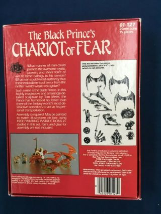 Ral Partha The Black Prince ' s Chariot of Fear Miniature in Open Box 2