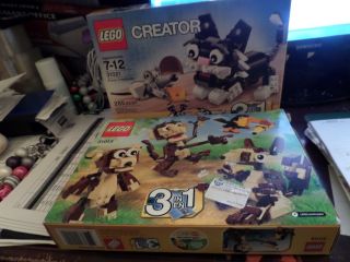 Lego Creator 3 In 1 Furry Creatures 31021 And Forest Animals 31019 Mib
