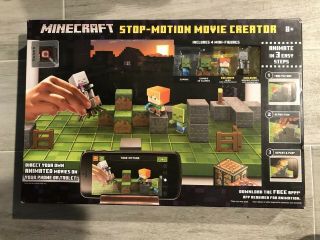 Minecraft Stop Motion Movie Creator set w/4,  PLUS 17 extra mini figures & Book 5