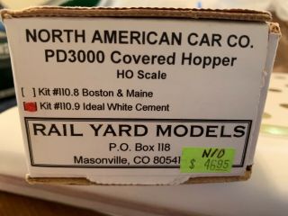 Rail Yard Models Nacc Pd3000 Covered Hopper Kit 110.  9 Ideal White Cement