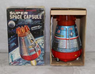 Space Ship 1969 Boxed Horikawa Capsule Apollo Battery Op