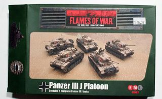 Battlefront Gbx02 1/100 Panzer Iiij Platoon German Ww2 Tank Box Set Of 5