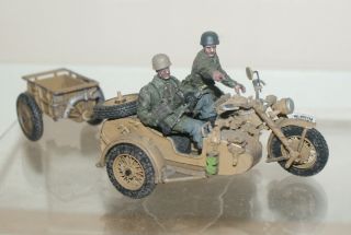 Forces Of Valor 1/32 Ww2 German Bmw Motorcycle W Sidecar And Figures