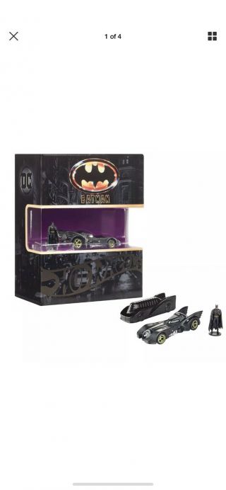 SDCC 2019 Mattel Hot Wheels Armored 1989 Batmobile Vehicle with Batman In Hand 4