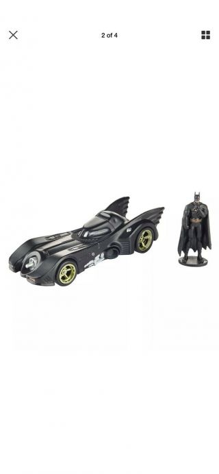 SDCC 2019 Mattel Hot Wheels Armored 1989 Batmobile Vehicle with Batman In Hand 5