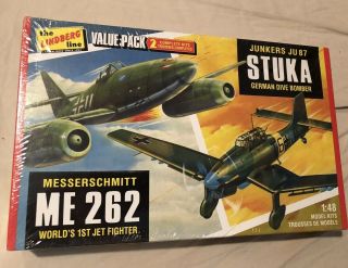 Lindberg 508 1:48 Wwii German Fighters (junkers Ju87 Stuka & Messershmitt Me262)