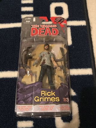 The Walking Dead Comic Book Series 3 Rick Grimes 2014 Mcfarlane Toys On Card