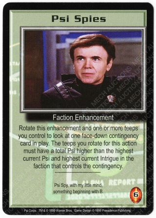 Babylon 5 Ccg Psi - Corps Promo Card Psi Spies Played