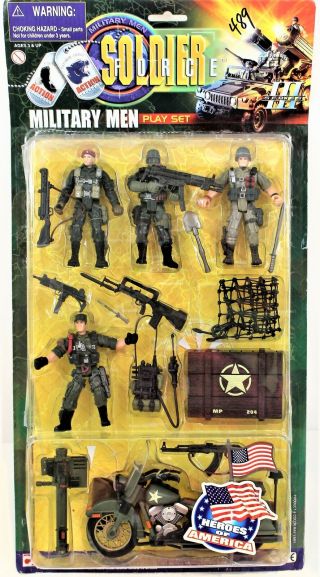 Soldier Force Military Men Playset Action Figures Motorcycle Acces.  Series Iii