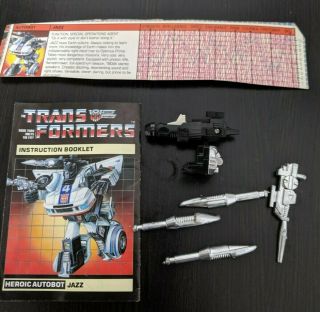 Vintage Transformers G1 Jazz 100 Complete (Not a Reissue) 4