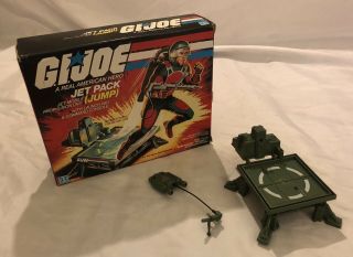 Vintage Gi Joe Jump Jet Pack Set With Box Hasbro 1982 (no Blueprints)