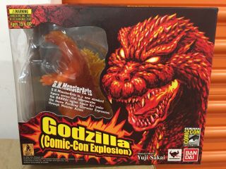 Godzilla Comic Con Explosion S.  H.  Monsterarts Sdcc 2012 Exclusive